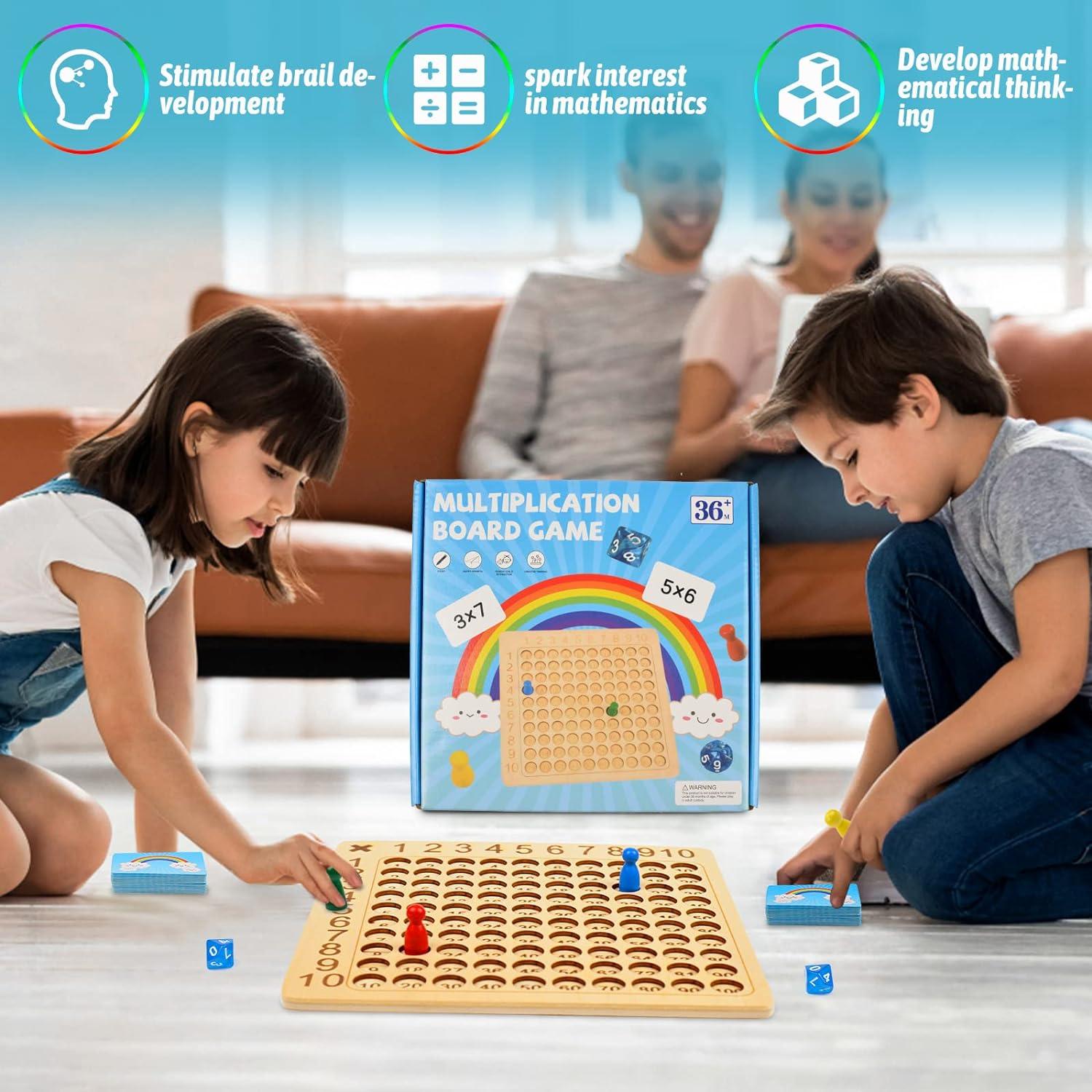 Multiplication Wooden Educational Board - KiddieWink - Gifts They'll Love