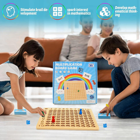 Multiplication Wooden Educational Board - KiddieWink - Gifts They'll Love