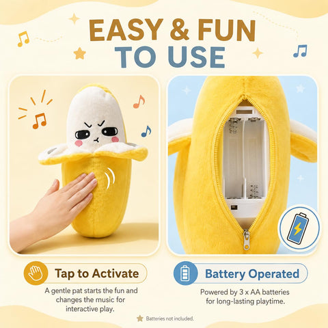 Interactive Singing Banana Plush Toy for Kids – image 6 – KiddieWink