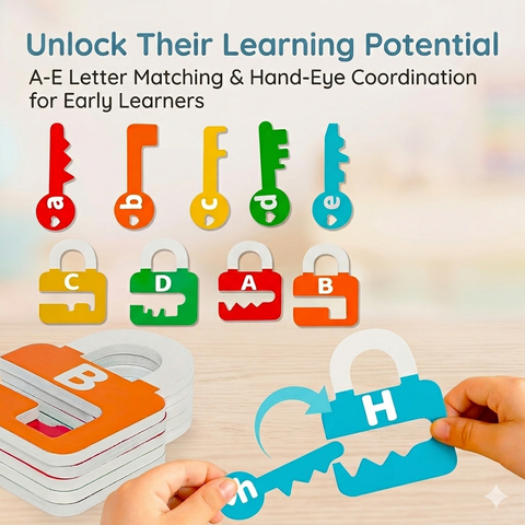 Montessori Letter & Number Key Matching Game