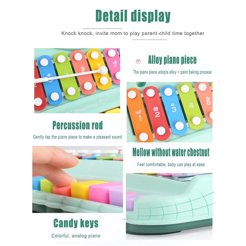 2 in 1 Baby Xylophone Piano Musical Toy For Kids - KiddieWink - Gifts They'll Love