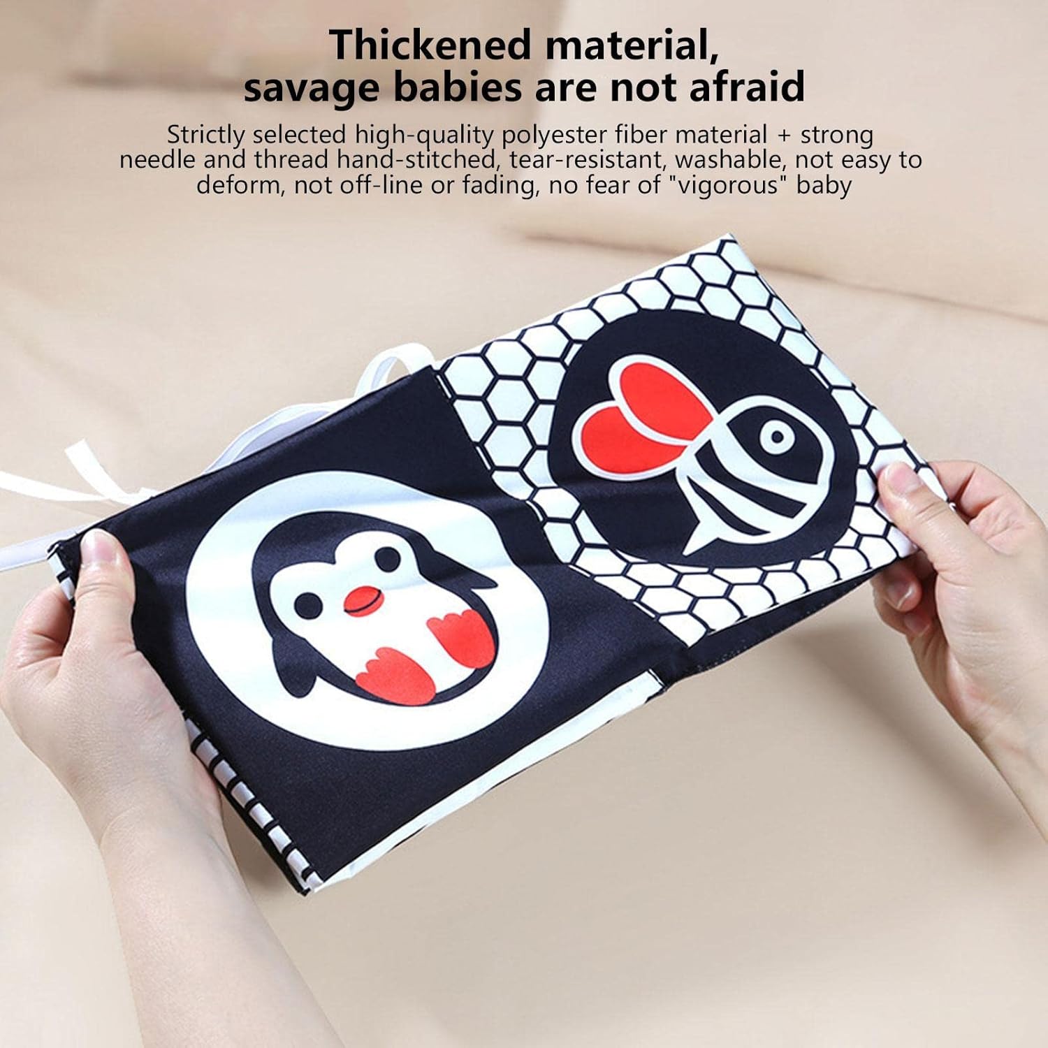 Cute Panda Sensory Soft Cloth Book For Babies - KiddieWink - Gifts They'll Love