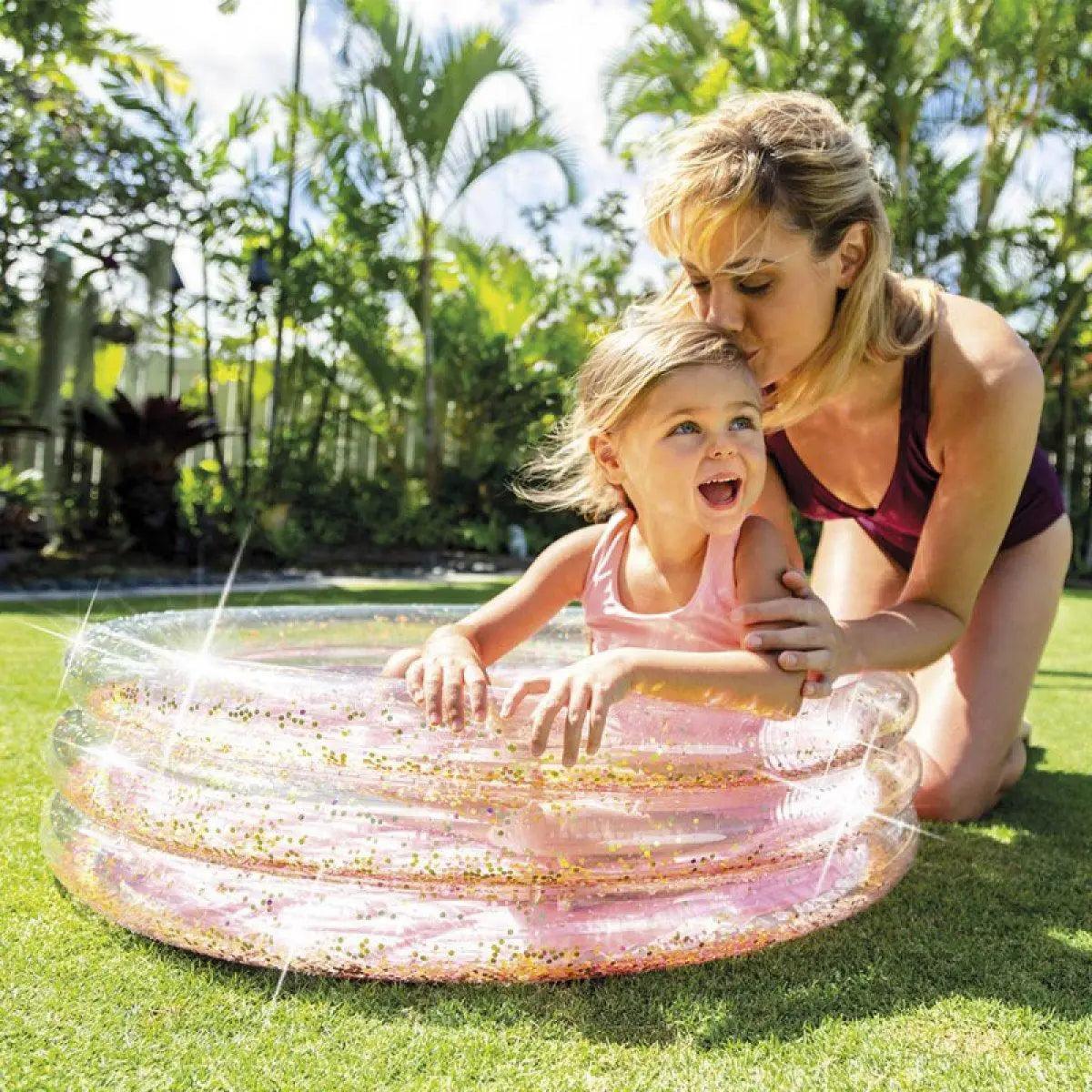 KiddieWink™ Inflatable Transparent Glitters Swimming Pool (86cm) For Kids - KiddieWink - Gifts They'll Love