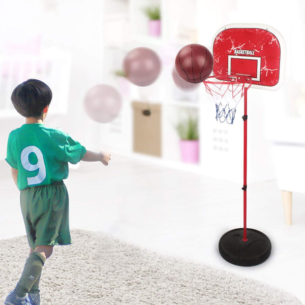 Children's Height Adjustable Basketball Stand Indoor Activity Toy