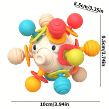 0-12 Months Soft Silicon Sensory Rattle Teether Toy