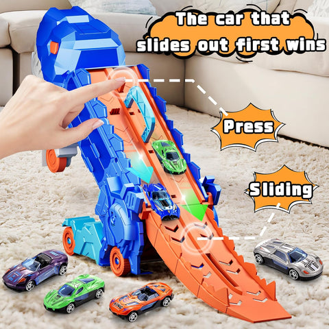 Dinosaur Transport Truck Car Toy For Kids - KiddieWink - Gifts They'll Love