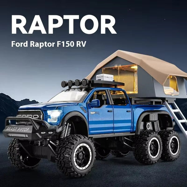 Diecast Model Ford Beast Raptor F150 Camping RV 1/24