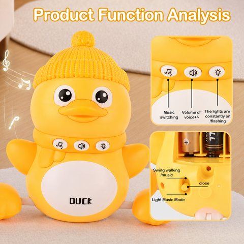 Lightning & Musical Swinging Duck Toy
