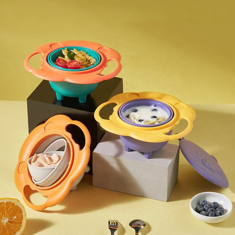360 Degree Rotate Spill Proof Bowl