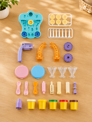 Colorful Ice Cream Clay Maker Play Set with Lights & Music