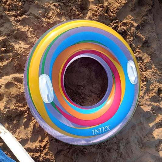 KiddieWink™ Inflatable Rainbow Swimming Round Tube (91cm) For Kids - KiddieWink - Gifts They'll Love