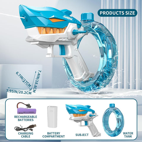 Shark Cartoon Electric Water Gun Toy - KiddieWink - Gifts They'll Love