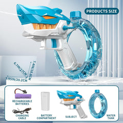 Shark Cartoon Electric Water Gun Toy - KiddieWink - Gifts They'll Love