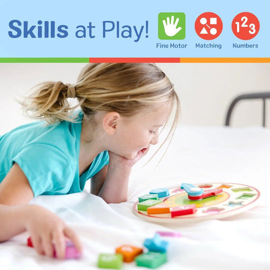 Interactive 3 - in - 1 Clock Game – Shapes, Maze & Time Play - KiddieWink - Gifts They'll Love