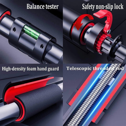 Adjustable Indoor Pull-Up Bar With Gymnastics Rings Set