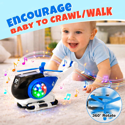 Folding Light & Sound Helicopter Toy For Kids