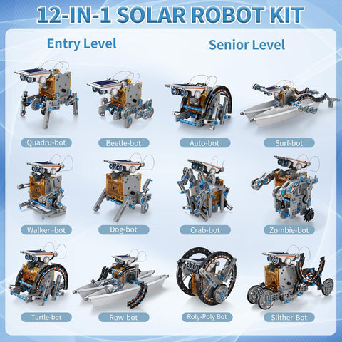 Kids 12-in-1 Engineering Robot Set