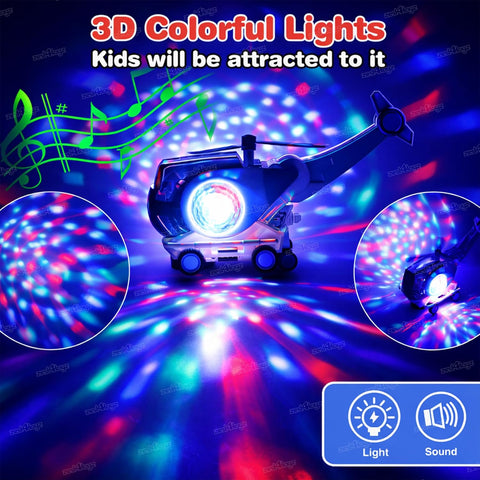 Folding Light & Sound Helicopter Toy For Kids