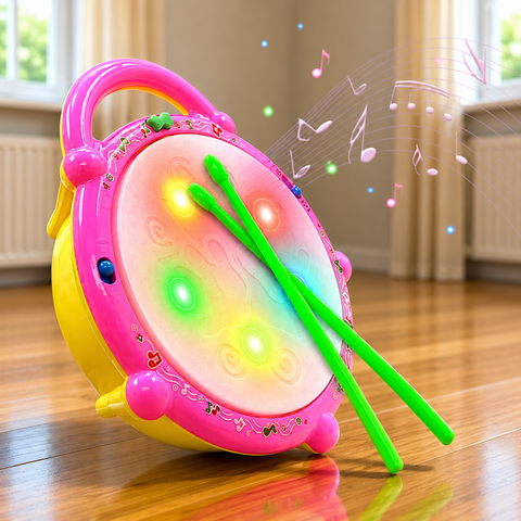 Interactive Flash Drum with Lights & Music