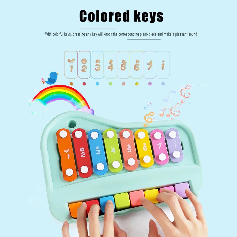 2 in 1 Baby Xylophone Piano Musical Toy For Kids - KiddieWink - Gifts They'll Love