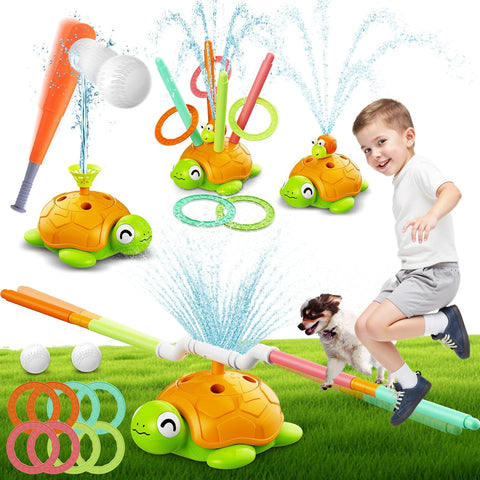 Interactive 4 in 1 Turtle Sprinkler Water Play