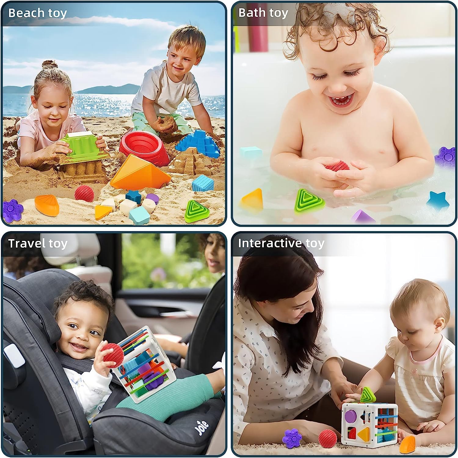 Colorful Sensory Shape Matching Cube For 12+ Months - KiddieWink - Gifts They'll Love