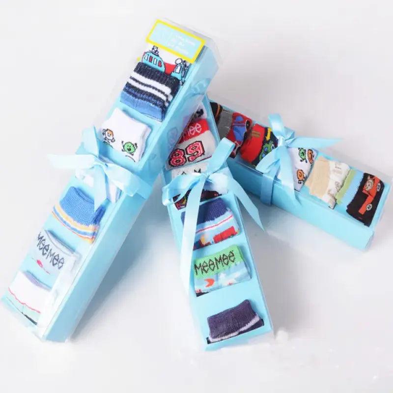 Toddler Soft Fabric Socks Pack Of 7 - KiddieWink - Gifts They'll Love
