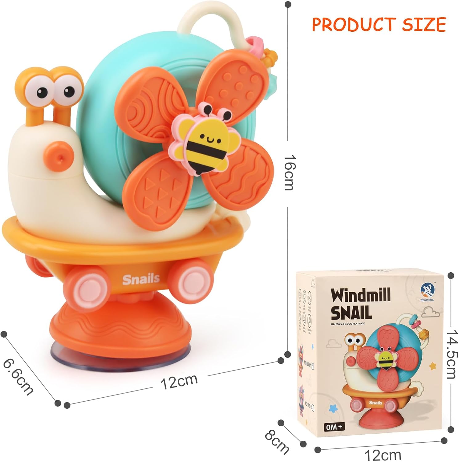 6 IN 1 Windmill Snail Spinner Sensory Toy - KiddieWink - Gifts They'll Love