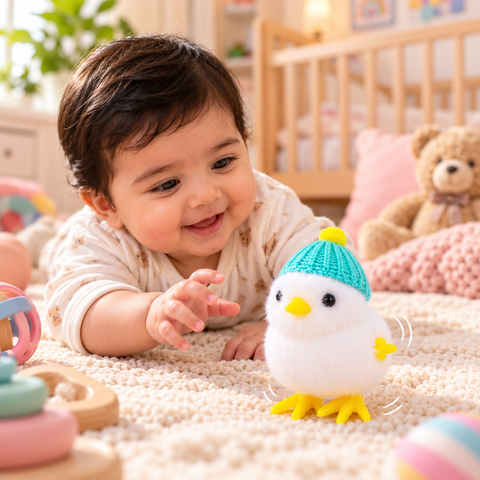 Jumping Plush Chicken Toy for Babies