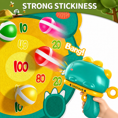 Dinosaur Sticky Ball Target Shooting Game for Kids