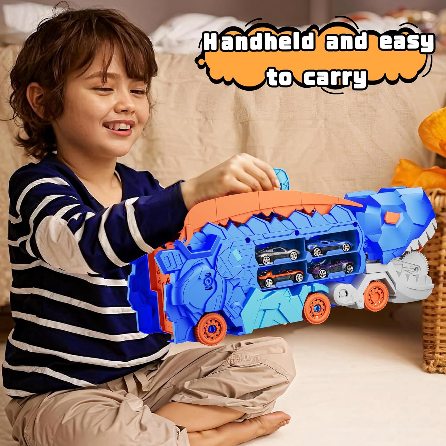 Dinosaur Transport Truck Car Toy For Kids - KiddieWink - Gifts They'll Love