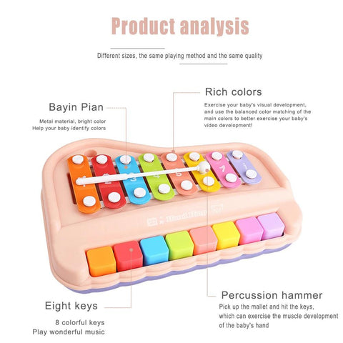 2 in 1 Baby Xylophone Piano Musical Toy For Kids - KiddieWink - Gifts They'll Love