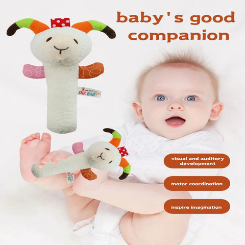 Baby Plush Rattles – Handheld Sensory Toys for Newborns & Toddlers - KiddieWink - Gifts They'll Love