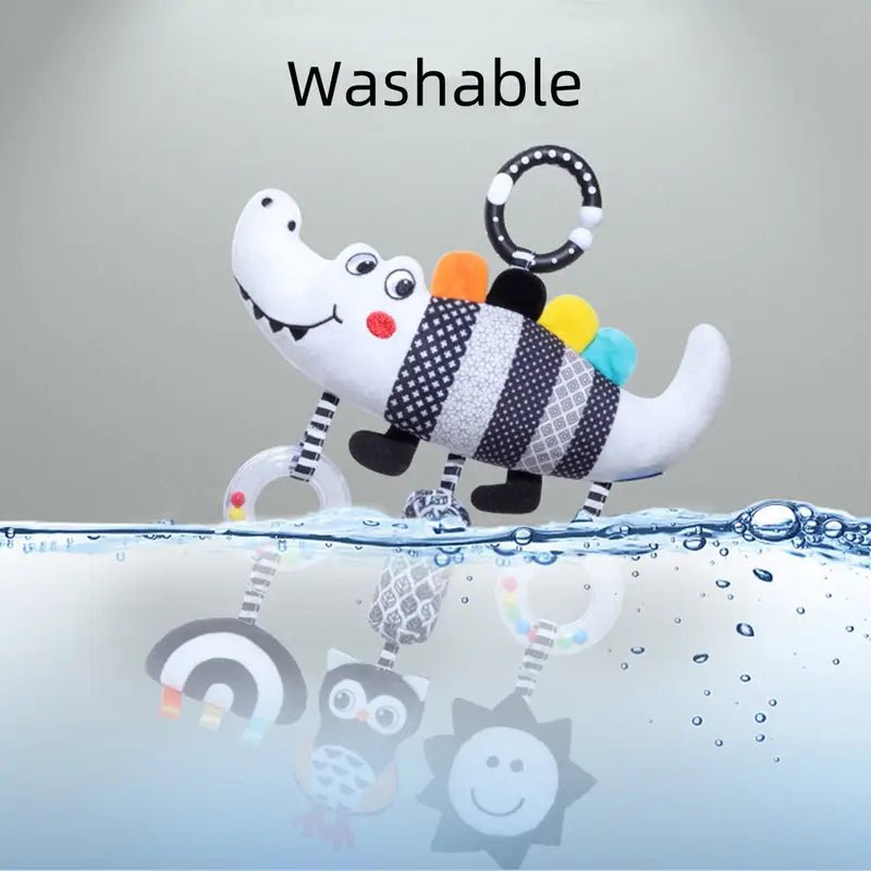 Montessori Baby Black And White Crocodile Stroller Toy - KiddieWink - Gifts They'll Love