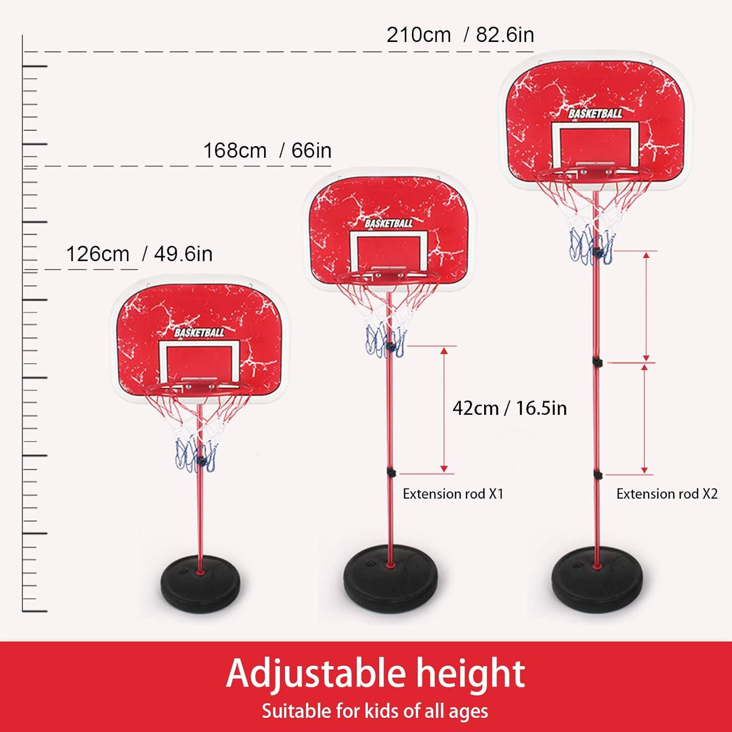 Children's Height Adjustable Basketball Stand Indoor Activity Toy - KiddieWink - Gifts They'll Love