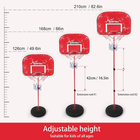 Children's Height Adjustable Basketball Stand Indoor Activity Toy - KiddieWink - Gifts They'll Love