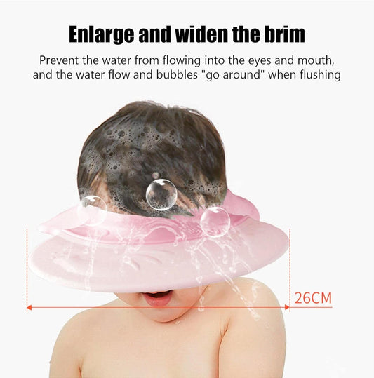 Adjustable Soft Silicone Baby Shampoo Bathing Cap