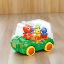 Lightning & Musical Electric Dinosaur Bus For Kids