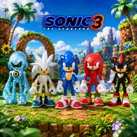 Interactive Sonic Action Figure Set For Kids
