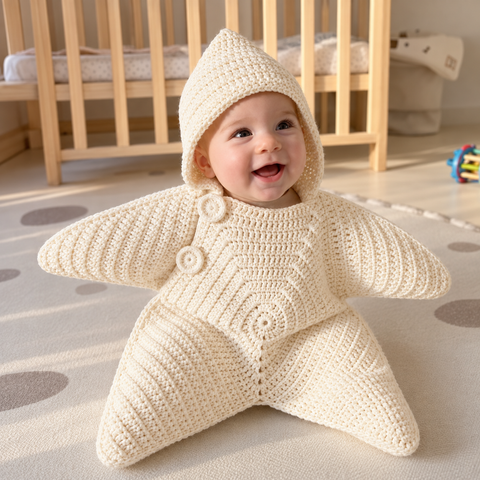 Baby Star Suit | Soft Crochet Baby Outfit 0–6 Months