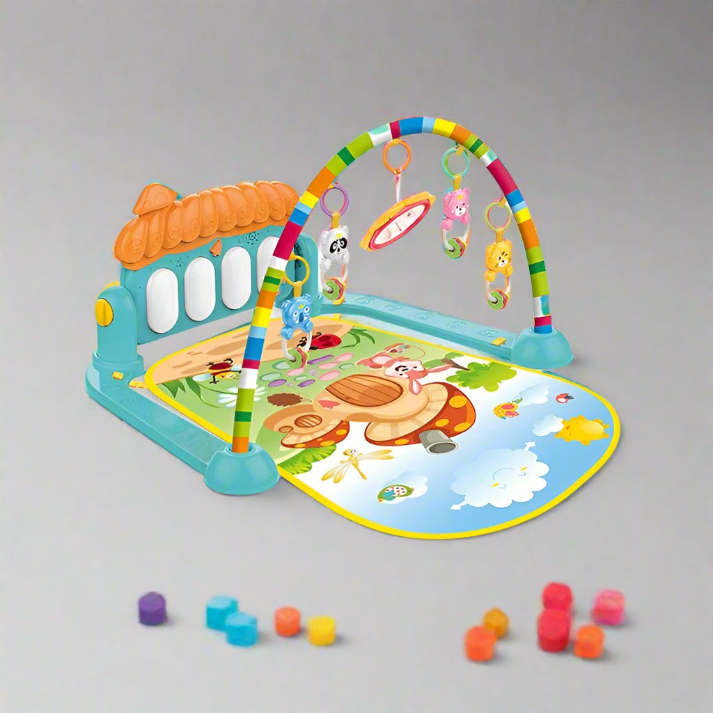 3 - in - 1 Baby Play Piano Gym Mat Fitness Rack Rattle Toy - KiddieWink - Gifts They'll Love