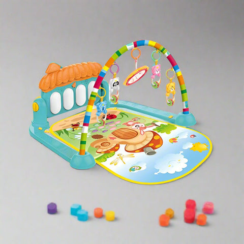 3 - in - 1 Baby Play Piano Gym Mat Fitness Rack Rattle Toy - KiddieWink - Gifts They'll Love
