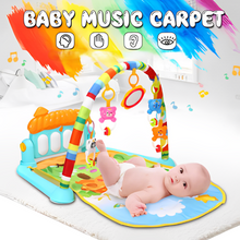 3-in-1 Baby Play Piano Gym Mat Fitness Rack Rattle Toy