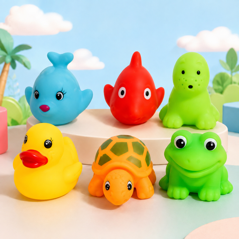 Soft Rubber Baby Chu Chu Toys (Pack of 6)