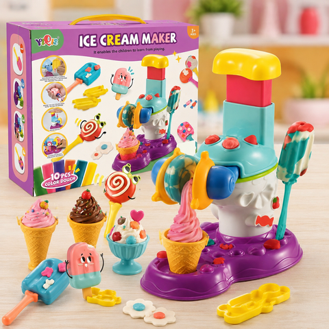 Colorful Mini Ice Cream Maker Toy for Kids