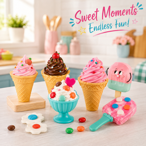 Colorful Mini Ice Cream Maker Toy for Kids