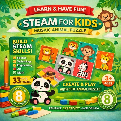 Steam Mosaic Activity Puzzles For Kids