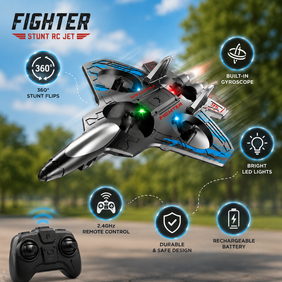 Fighter Stunt RC Jet – image 4 – KiddieWink