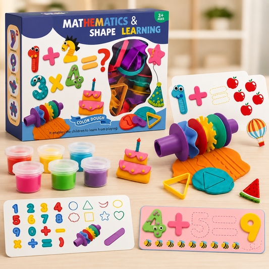 Math & Shape Learning Color Dough Set for Kids – Educational Clay & Play Kit