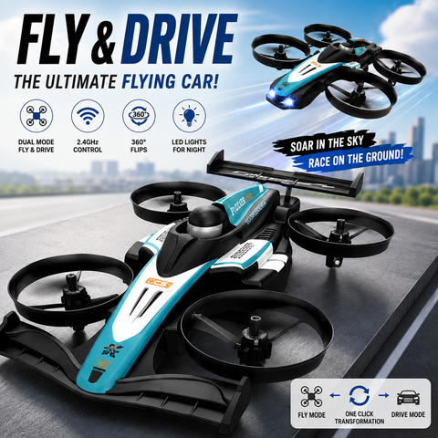 2-in-1 RC Fighter Jet Car – image 1 – KiddieWink